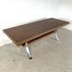 Vintage coffee table with copper top and chrome legs