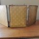 Antique triptych barber mirror
