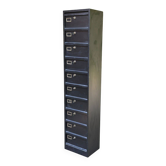 Industrial storage column cabinet Bisley in black metal