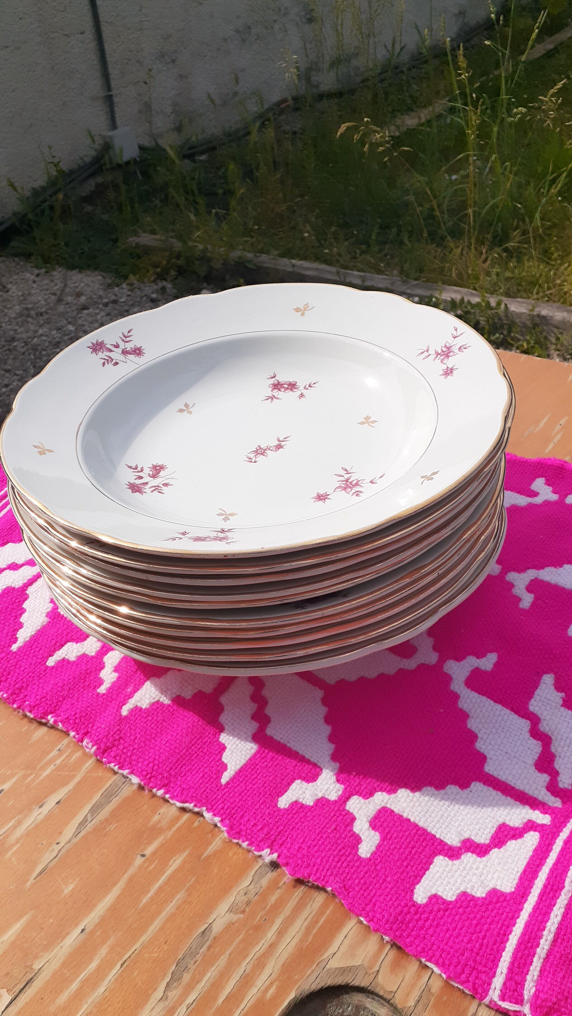 Plates sarreguemines digoin model aurore