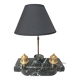 Marble and gilded bronze inkwell lamp