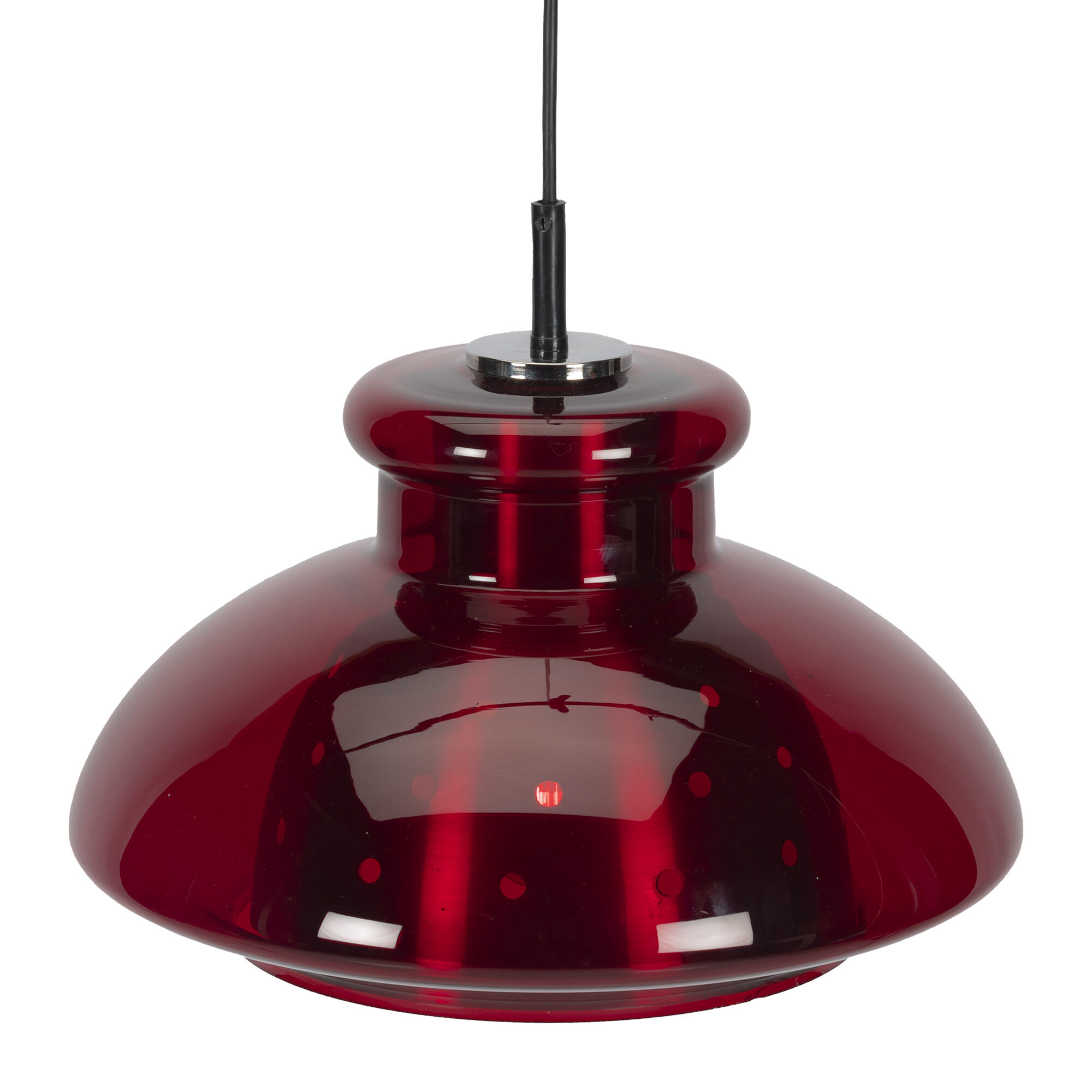 Red Glass Doria Lights Pendant Lamp