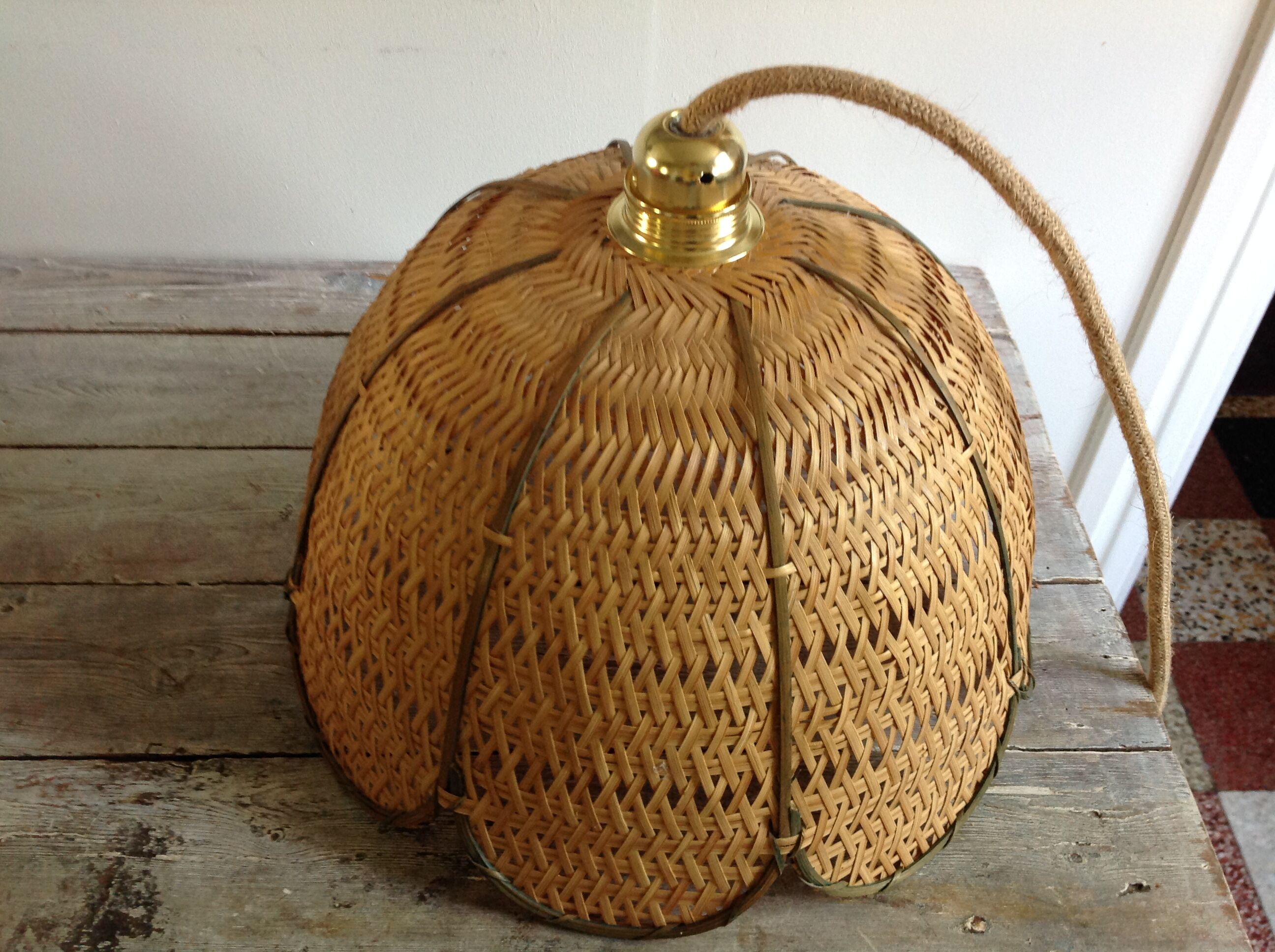 Rattan flower hanging