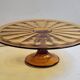Brown molded glass tart cake dish