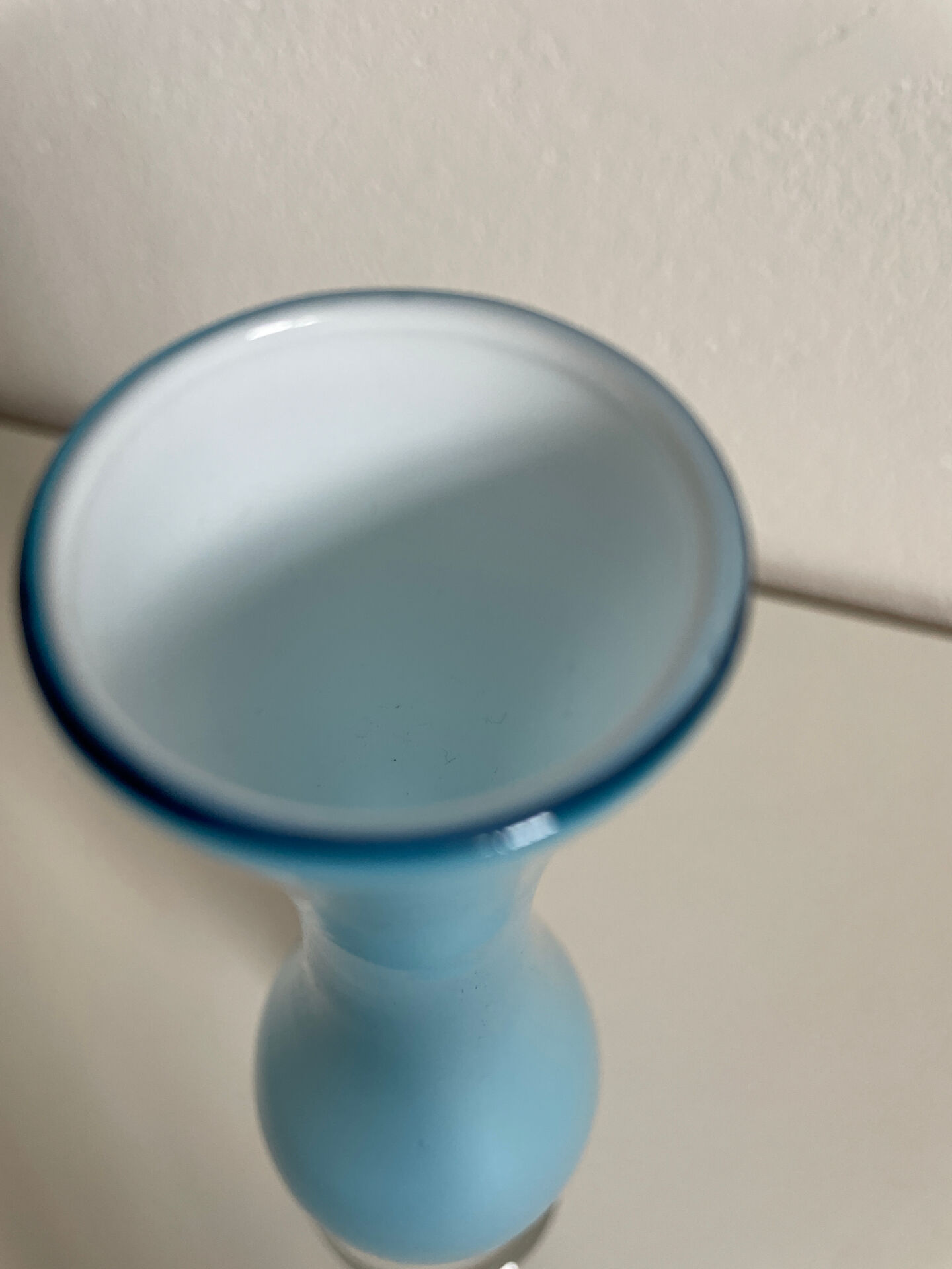 Blue opaline vase