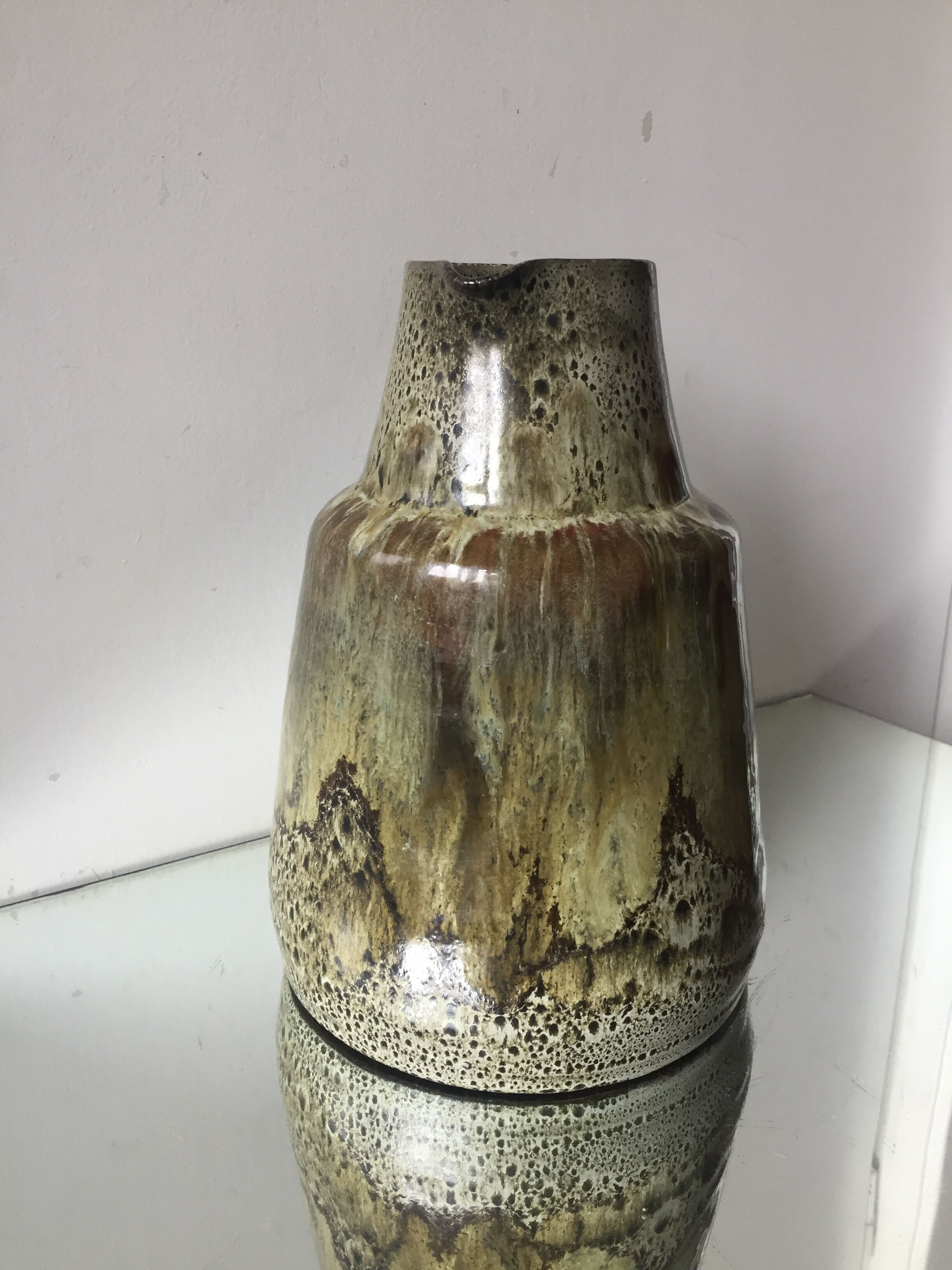 Stoneware Vase Pitcher Vintage Signed Danish