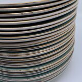 Service complet amande et or Limoges, 6 assiettes