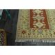 1970s Vintage Turkish Oushak Handmade  Red Yellow Area Rug 152x223