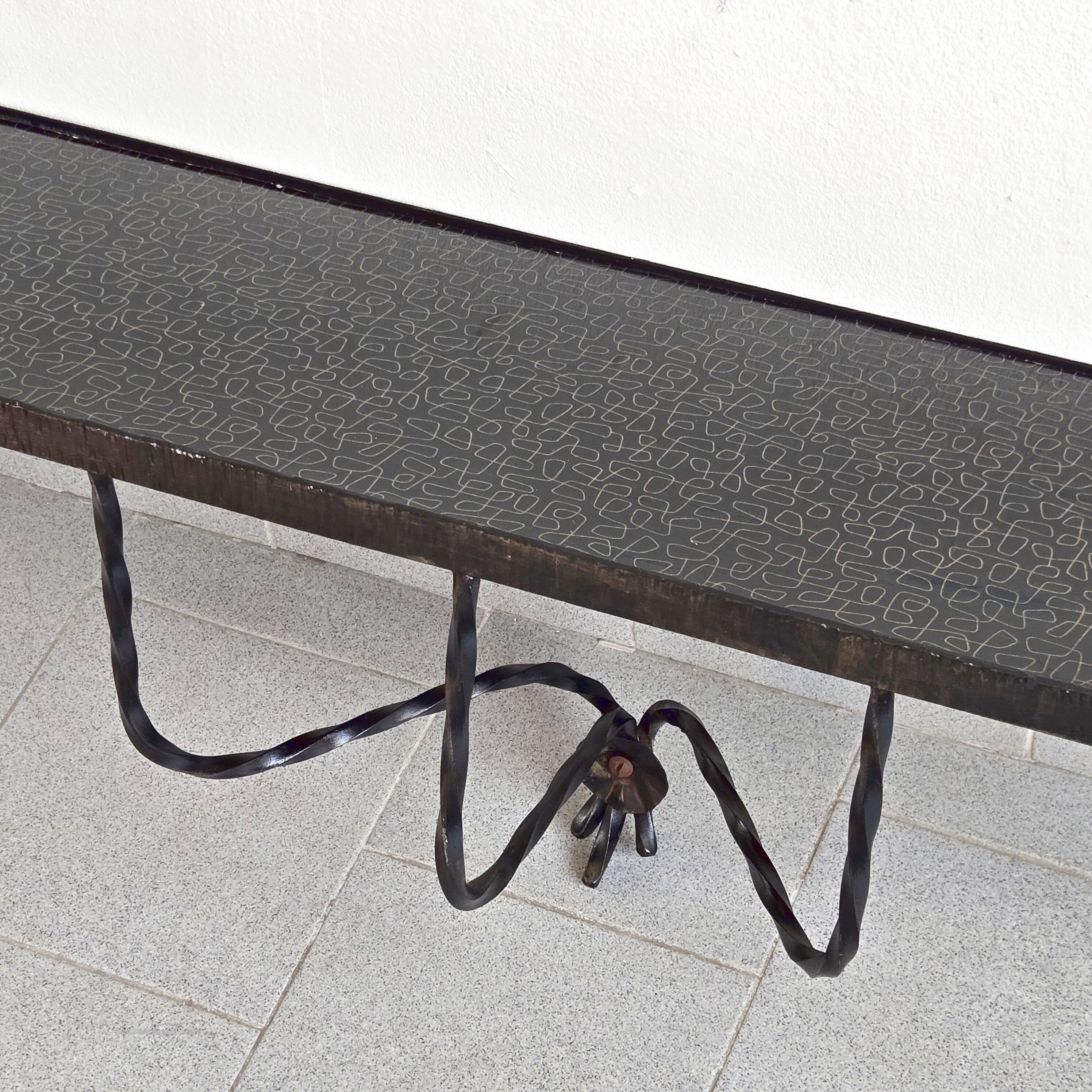 Vintage 1950s wall console shelf
