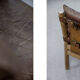 Vintage scandinavian oak & leather 2-seater Safari sofa, 1960s