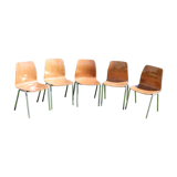 Set of 5 Pagholz Pagwood chairs
