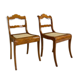 Ensemble de 2 chaises Biedermeier, Autriche, début du 19ème siècle