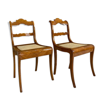 Ensemble de 2 chaises Biedermeier, Autriche, début du 19ème siècle