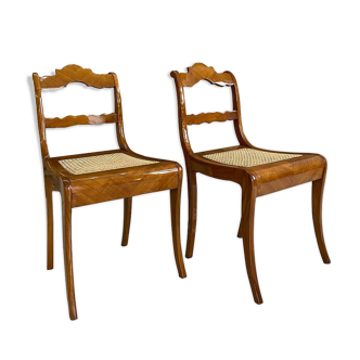 Ensemble de 2 chaises Biedermeier, Autriche, début du 19ème siècle