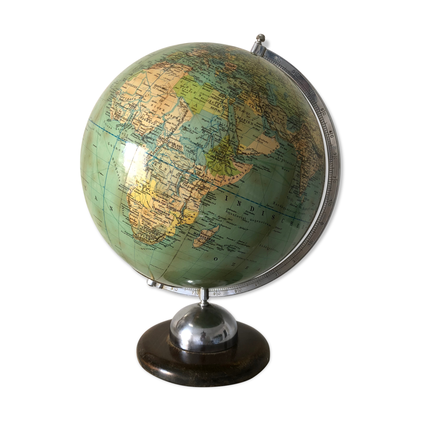 Globe glass 45 cm Dietrich Reimer vintage 1961