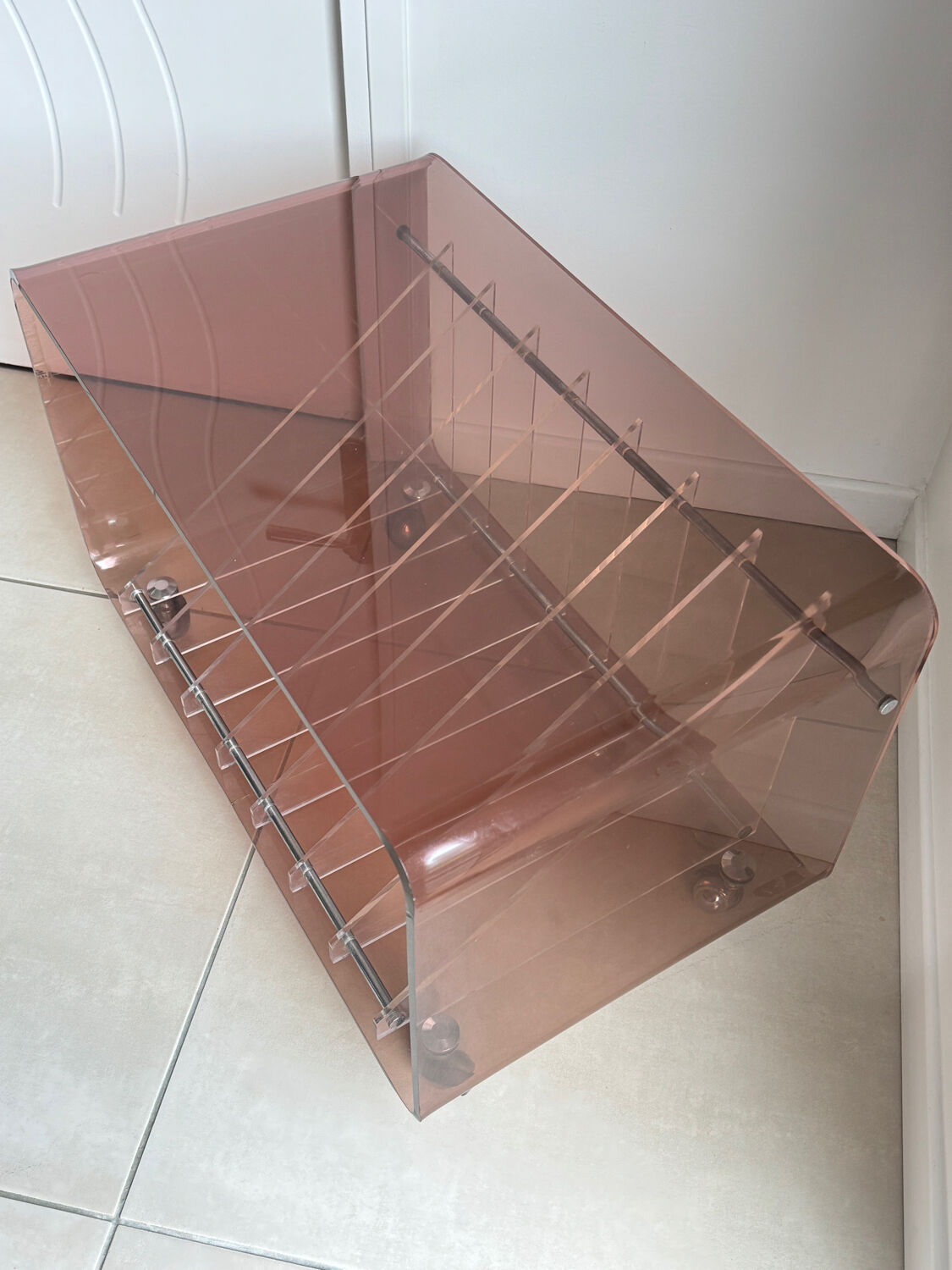 Vintage M. Dumas Roche Bobois coffee table/vinyl record cabinet