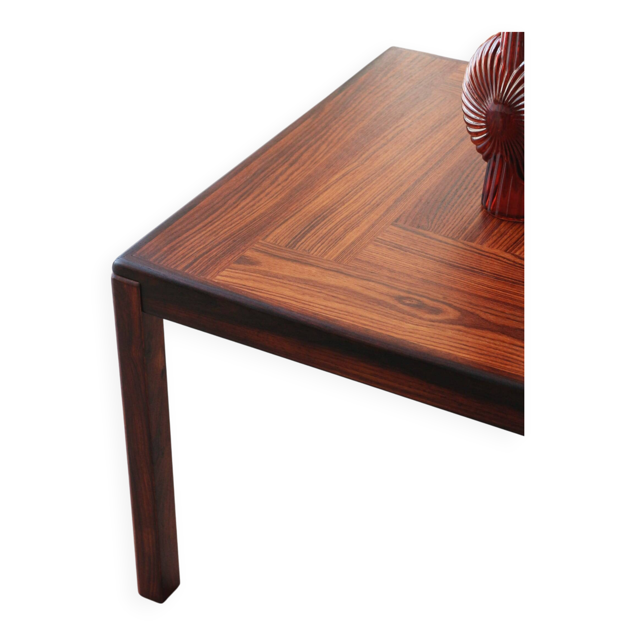Table d’appoint carrée en palissandre – Henning Kjaernulf pour Vejle Stole