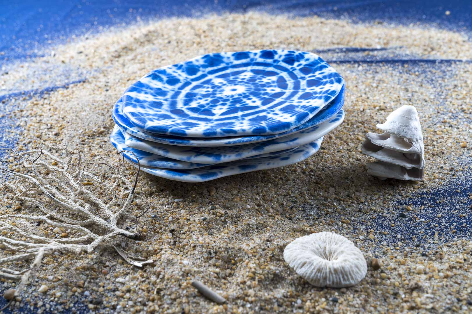 Pure Indigo dessert plates