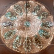 Coffee table in wood and ceramic attributed to Juliette Belarti alias Julien de Covemaeker