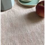 Antique Harvest Tablecloth in Pure Hemp Dyed Tea Rose