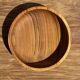 Bowl, cut or presentation plate in monoxyle teak D21 H5
