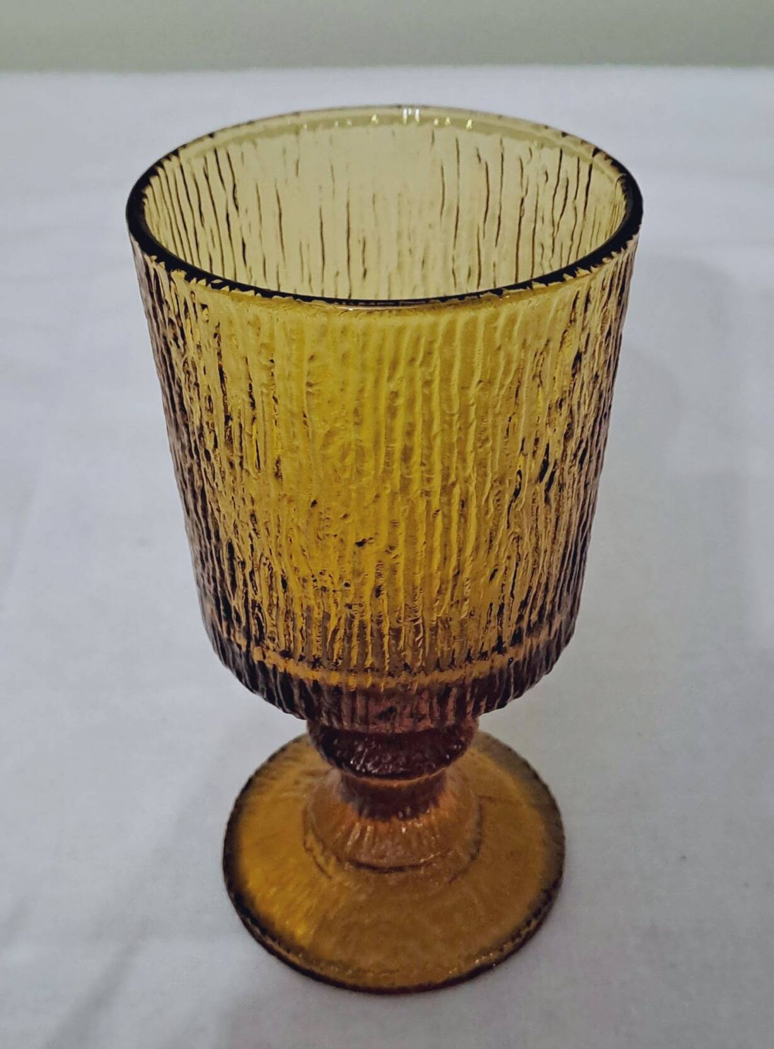 Vintage Codec Una Amber Stemmed Glasses