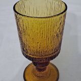 Vintage Codec Una Amber Stemmed Glasses