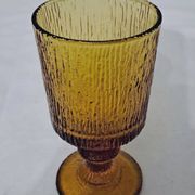 Vintage Codec Una Amber Stemmed Glasses