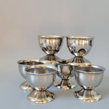 Set of 6 stainless steel egg cups