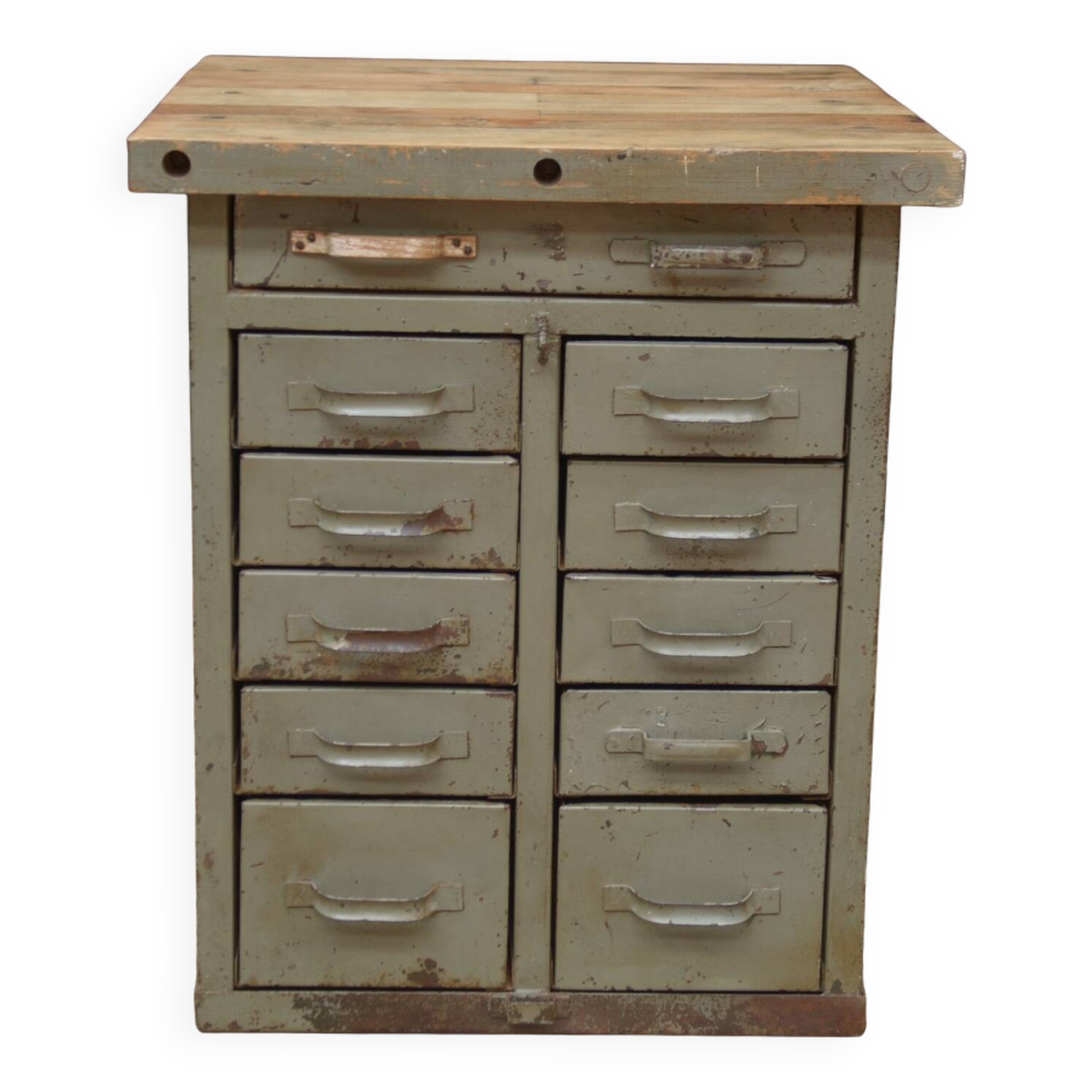 1950s Military Metal Drawer Cabinet