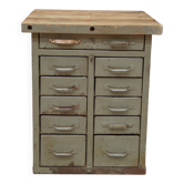 1950s Military Metal Drawer Cabinet