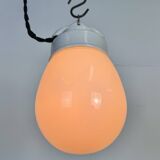 Vintage White Porcelain Pendant Light, 1970s