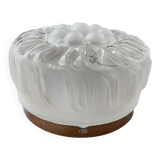 Art Deco pressed glass ceiling light by Lumisec