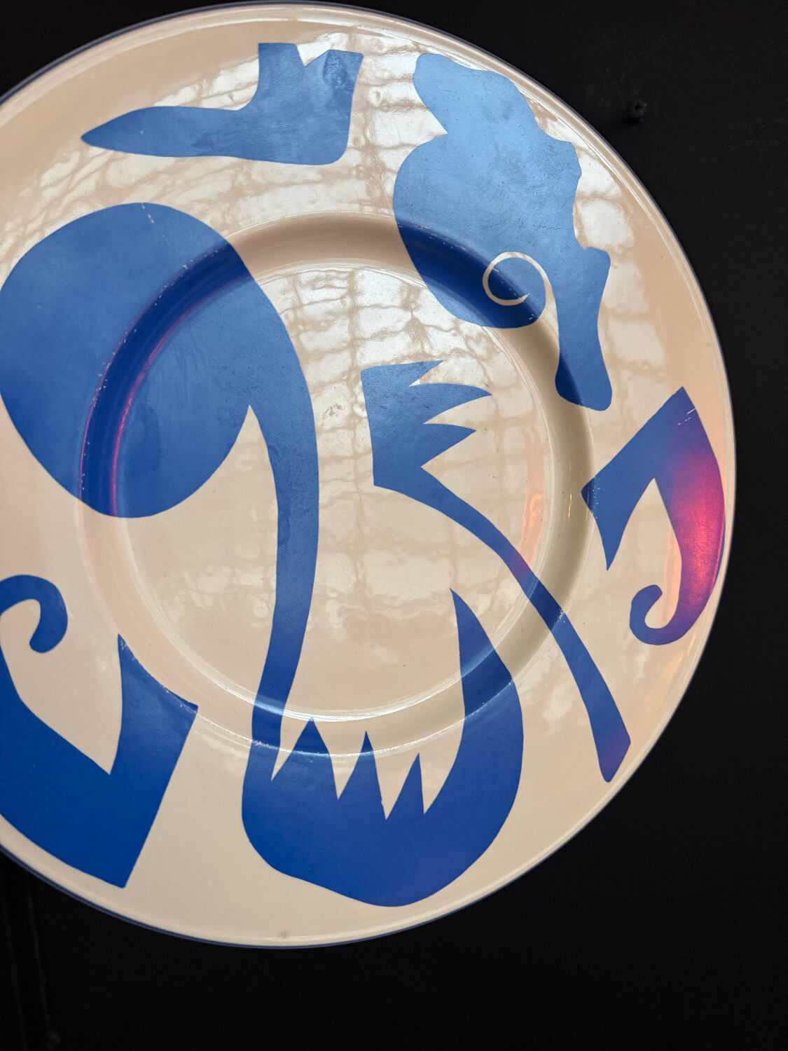 Fauvism style plate ceramic St Clément