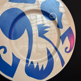 Fauvism style plate ceramic St Clément