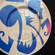 Fauvism style plate ceramic St Clément