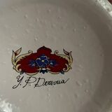 Vase balustre motifs paons/floraux style Imani signé y.p. Derevua"