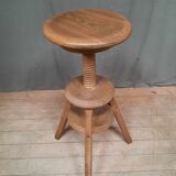 Wooden stool with screws
