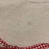 CR monogram hemp tablecloth