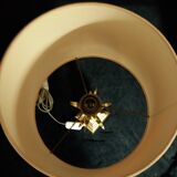 Pineapple style table lamp with onyx and brass base