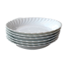 Suite de 6 assiettes creuses en porcelaine  Haviland modèle torse