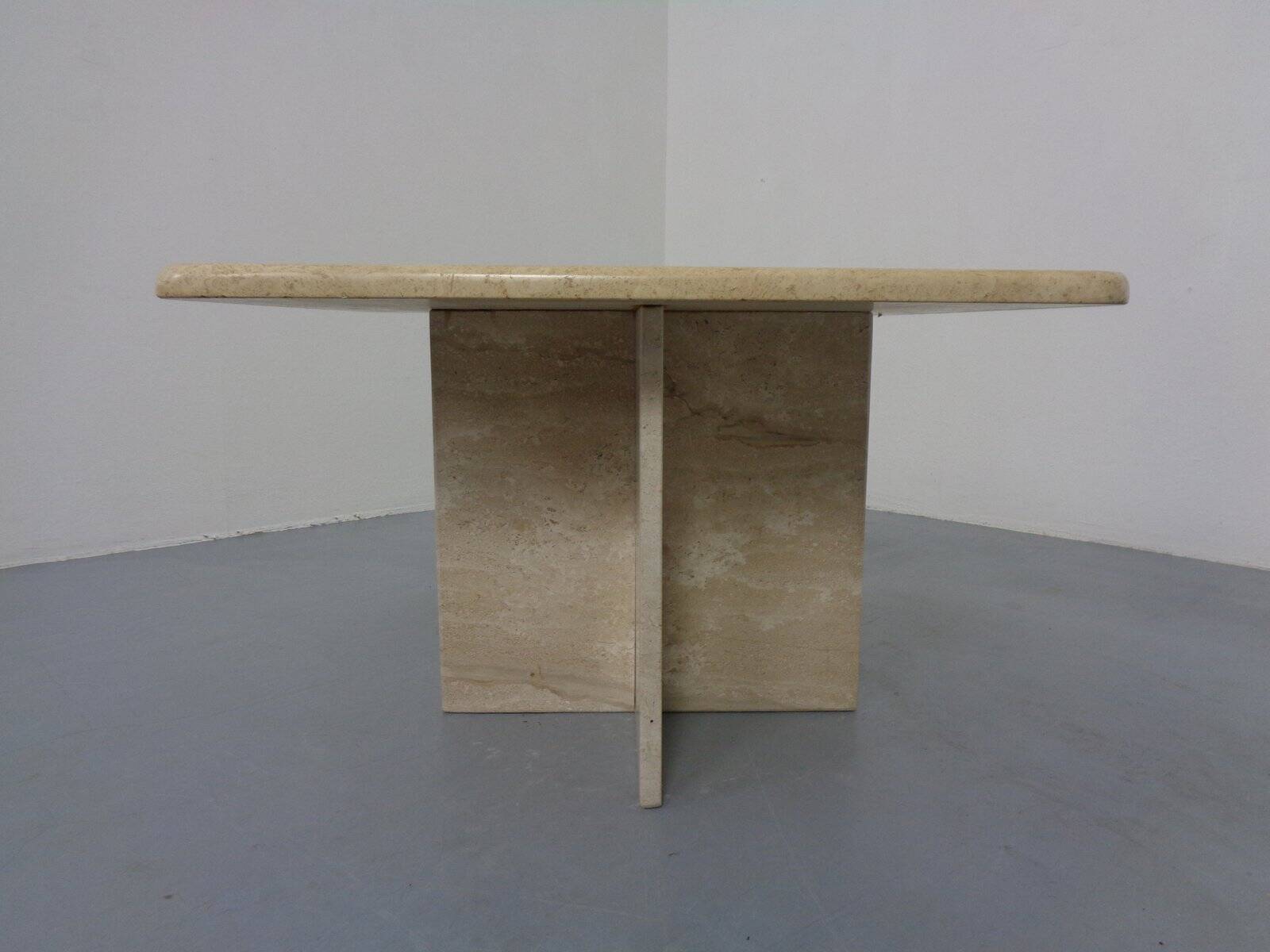Italian Travertine Coffee Table, 1970s