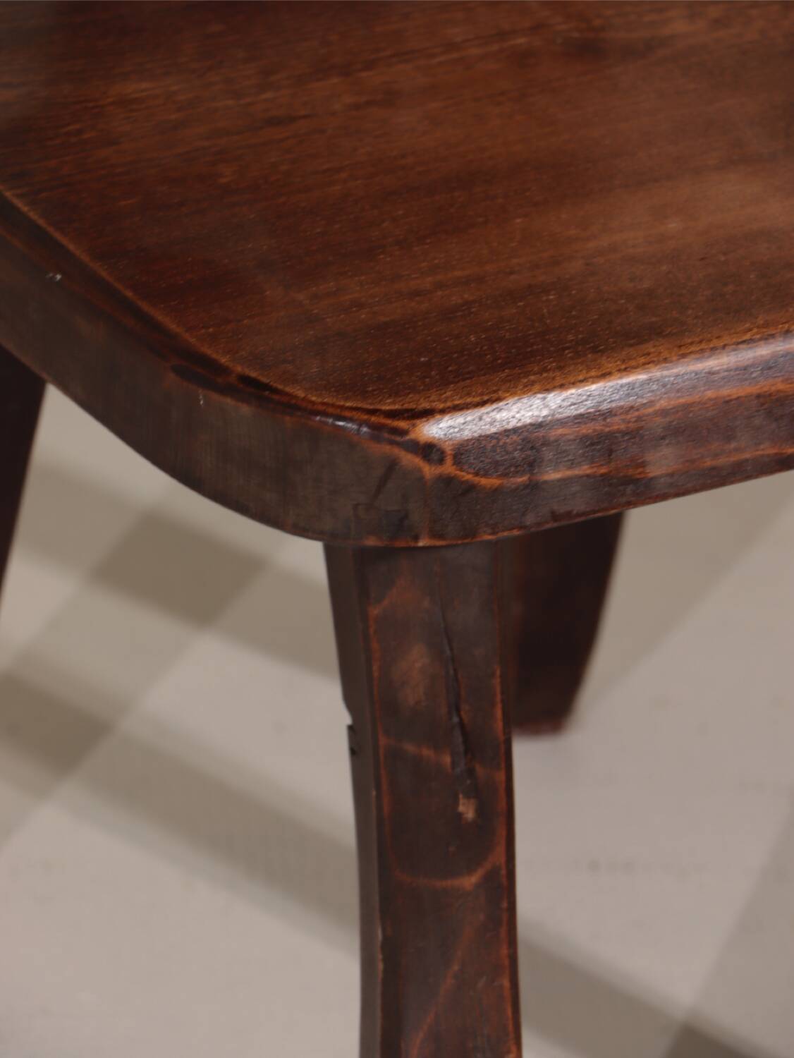 Pair of brutalist chairs in solid elm