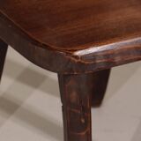 Pair of brutalist chairs in solid elm