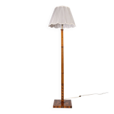 Art Deco floor lamp in marquetry, France, 1930s