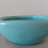 Turquoise cracked ceramic empty pocket signed Keramos, Sèvres circa 1950