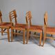 Vintage dining chairs x4 1950s by Pierre Cruège