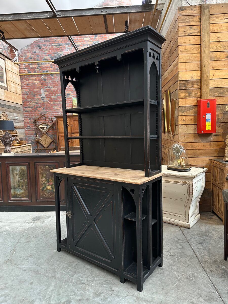 Black patinated bar back