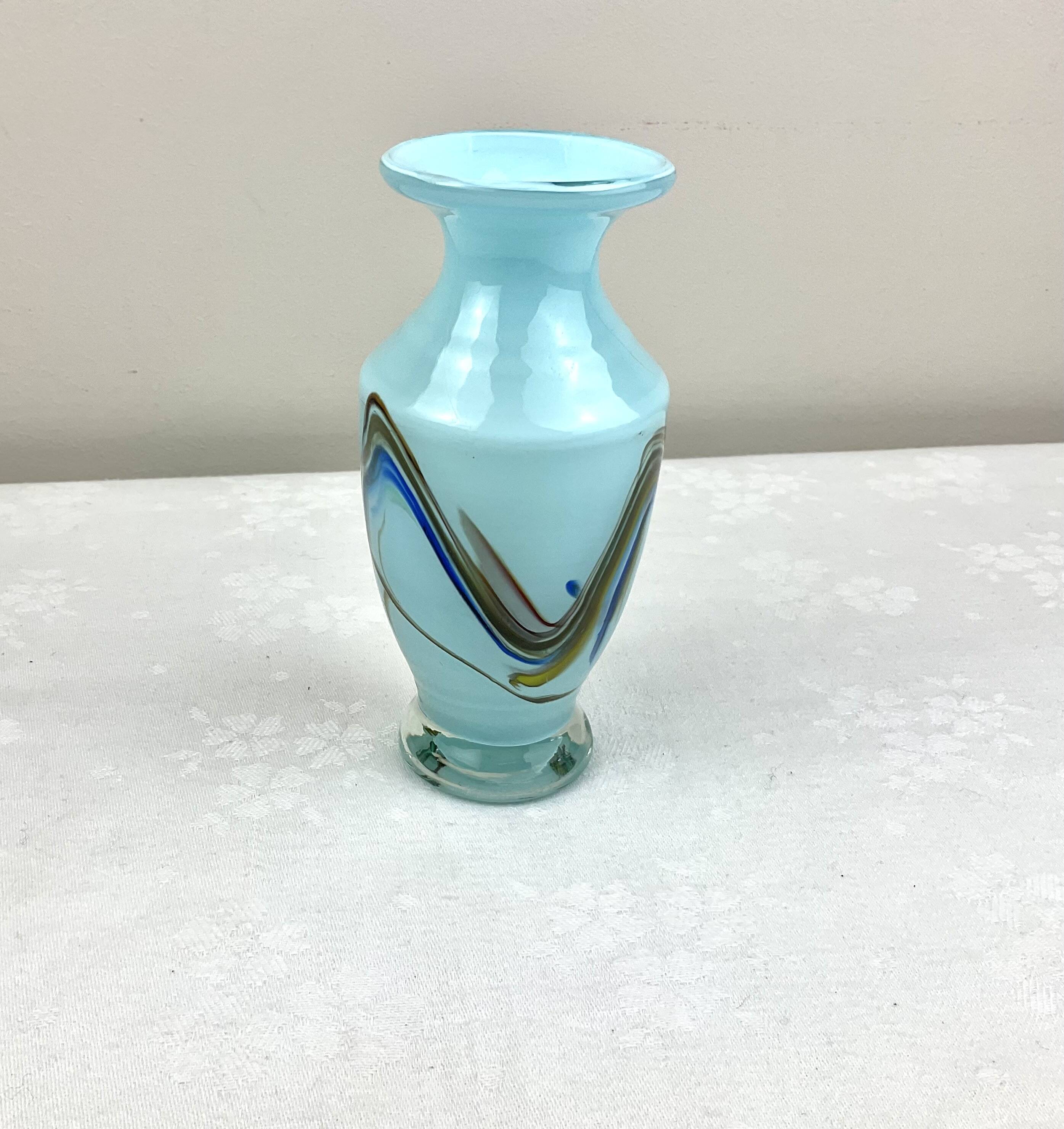 Small colored glass vase