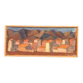 Swedish Oil on Canvas "Urban Landscape" by Johan Lundgren, Framed
